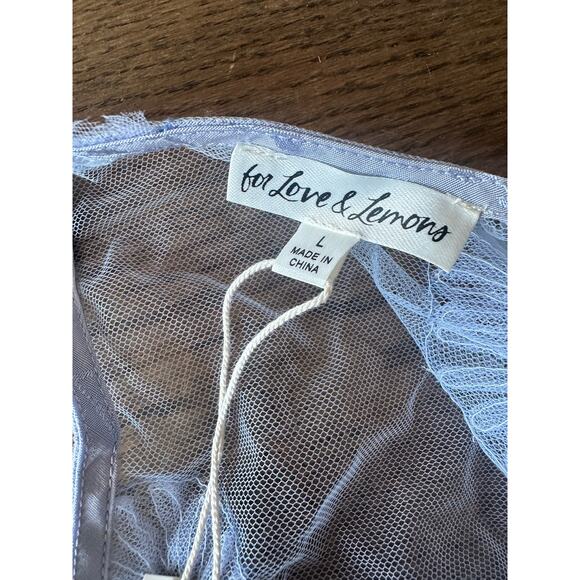 For Love & Lemons Presley Mini Dress – Periwinkle Blue – Size Large – NWT - Picture 10 of 12